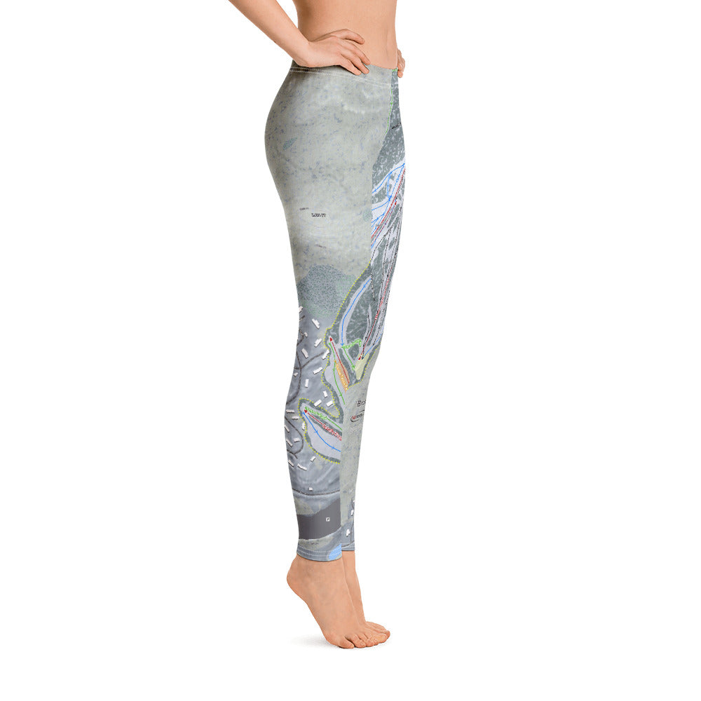 Bromley, Vermont Ski Trail Map - Women's Base Layer Bottoms - Powderaddicts