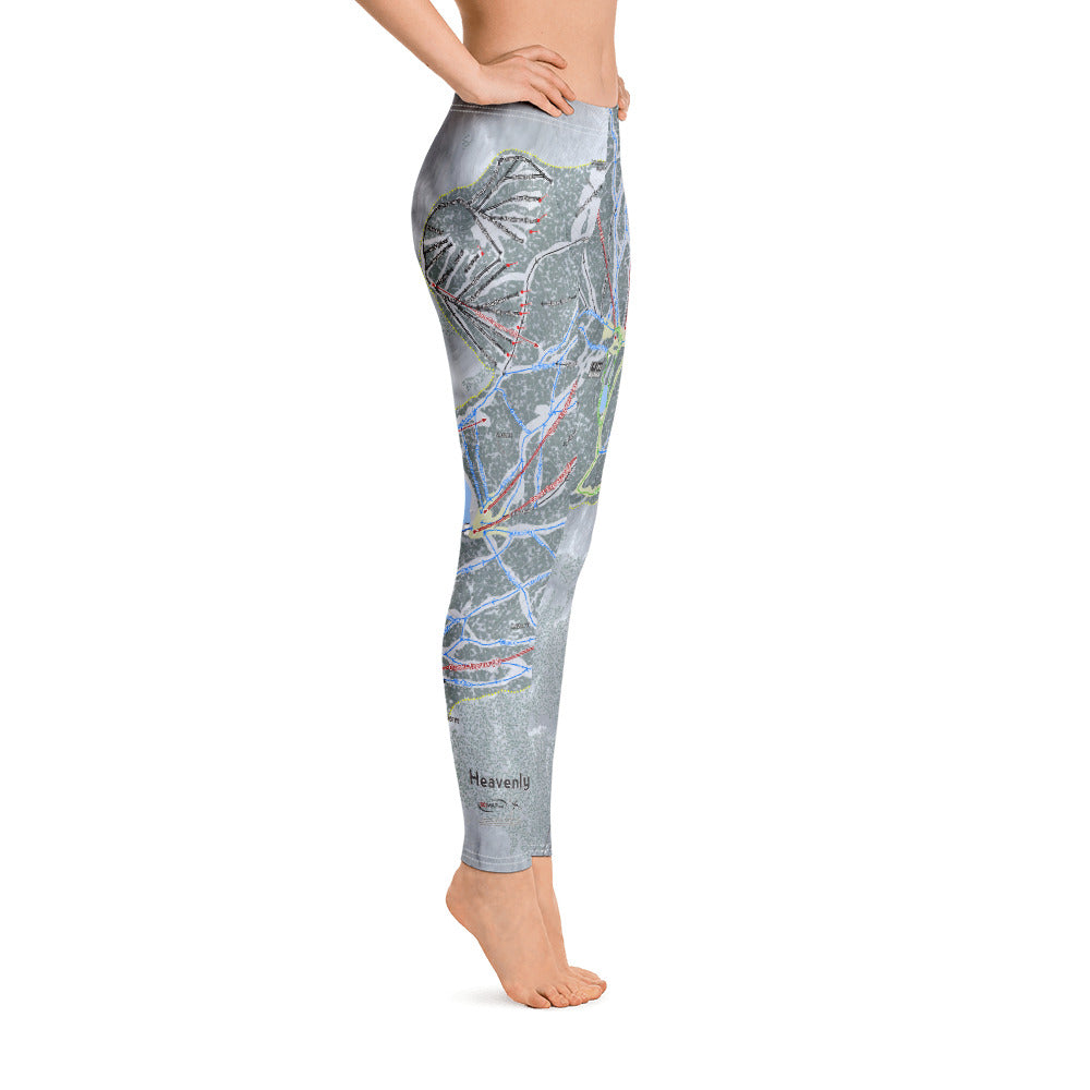 Heavenly, Nevada Ski Trail Map - Women's Base Layer Bottoms - Powderaddicts