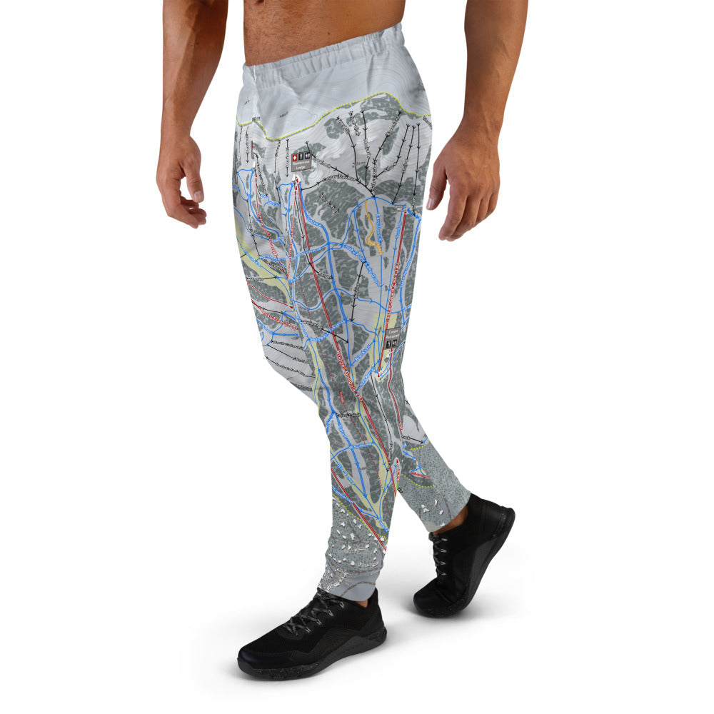 Jackson Hole, Wyoming Ski Trail Map Men's Mid-Layer - Powderaddicts