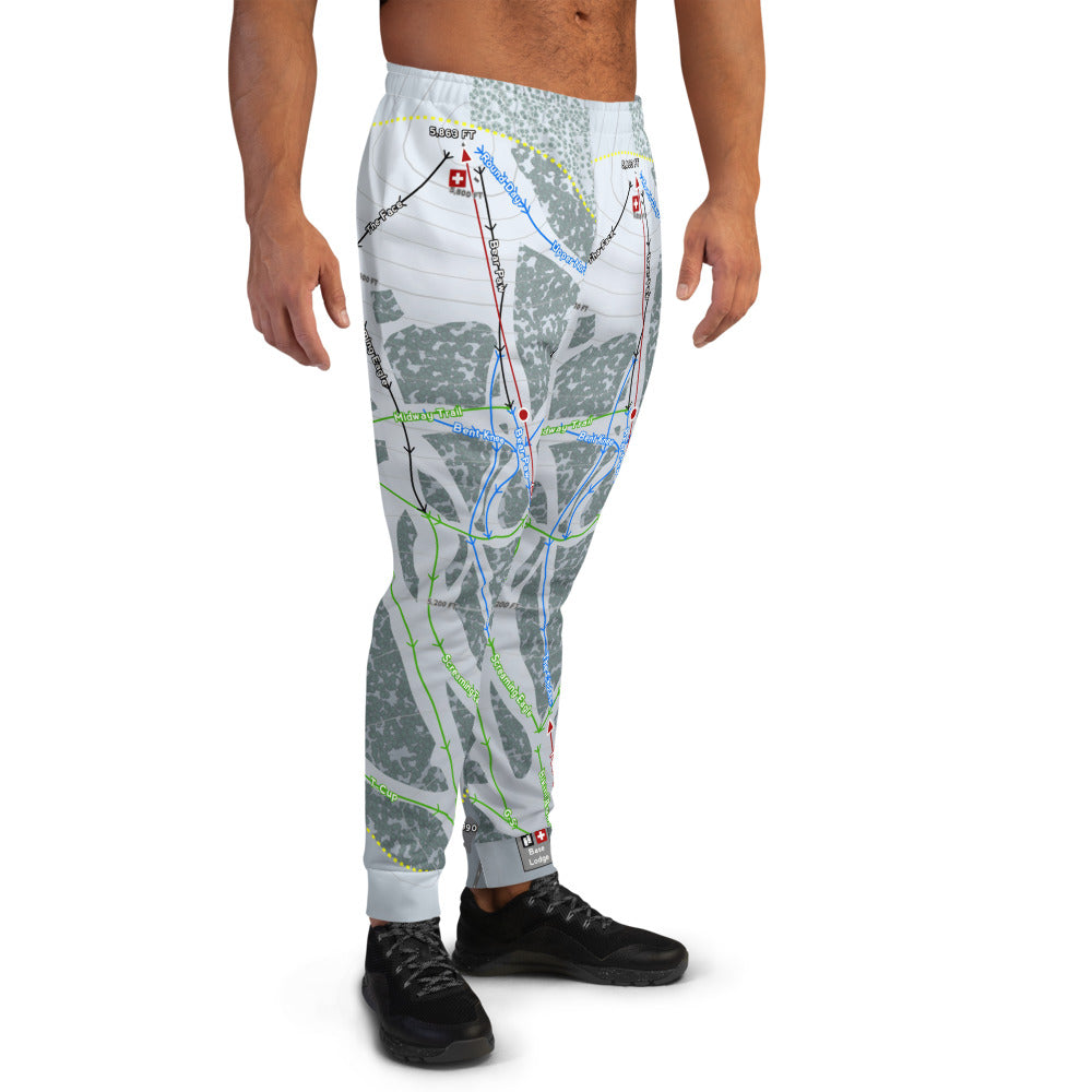 Bear Paw, Montana Ski Trail Map Men's Mid-Layer - Powderaddicts