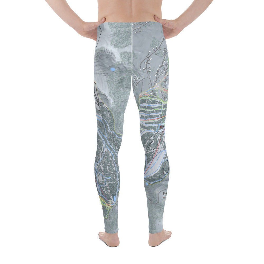 Big Sky, Montana Ski Trail Map - Men's Base Layer Bottoms - Powderaddicts