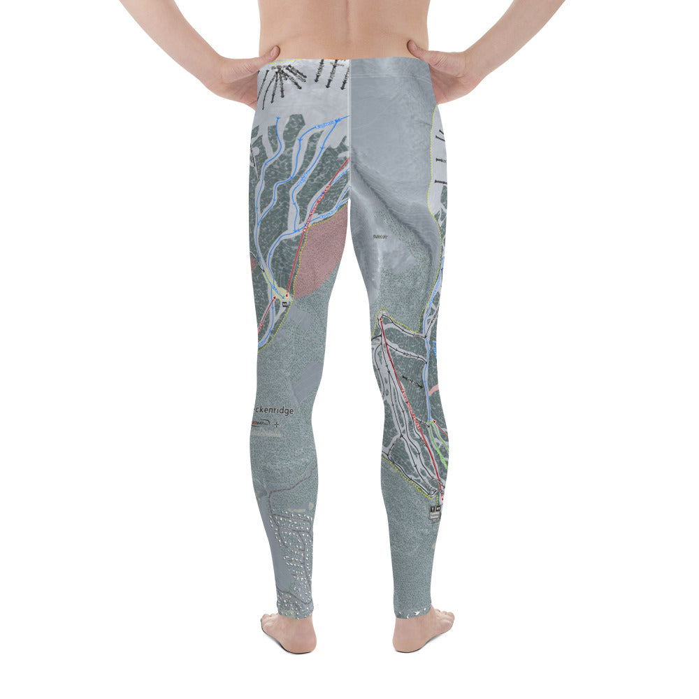 Breckenridge, Colorado Ski Trail Map - Men's Base Layer Bottoms - Powderaddicts