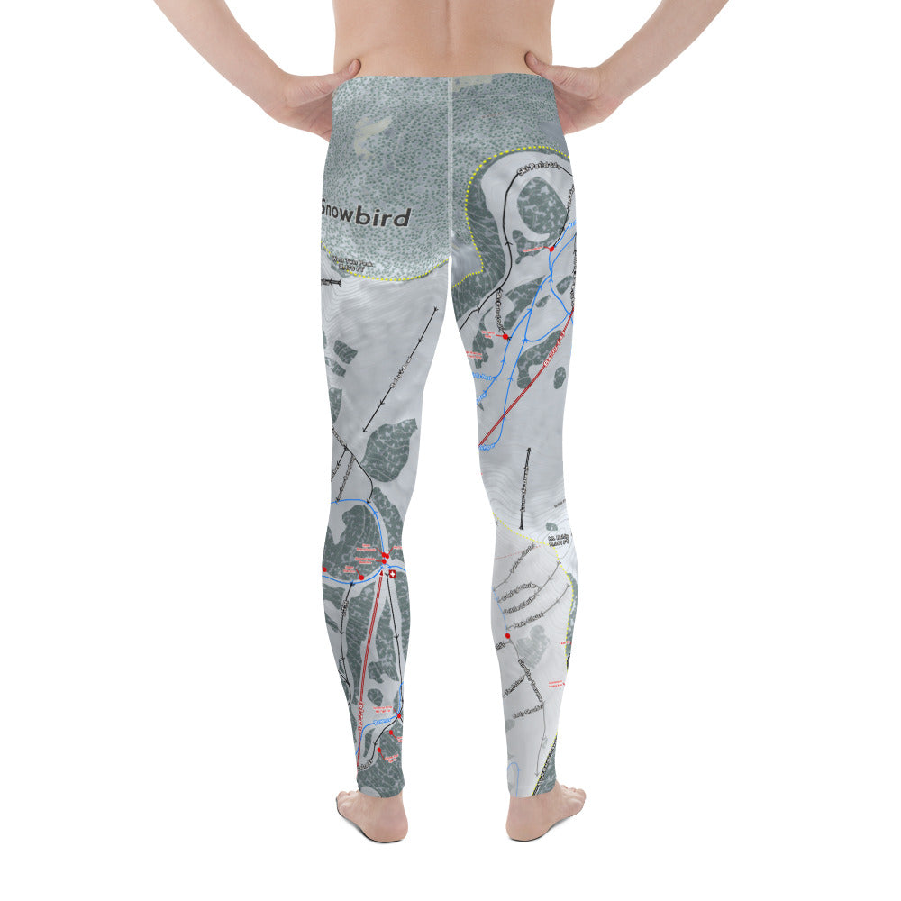 Snowbird, Utah Ski Trail Map - Men's Base Layer Bottoms - Powderaddicts