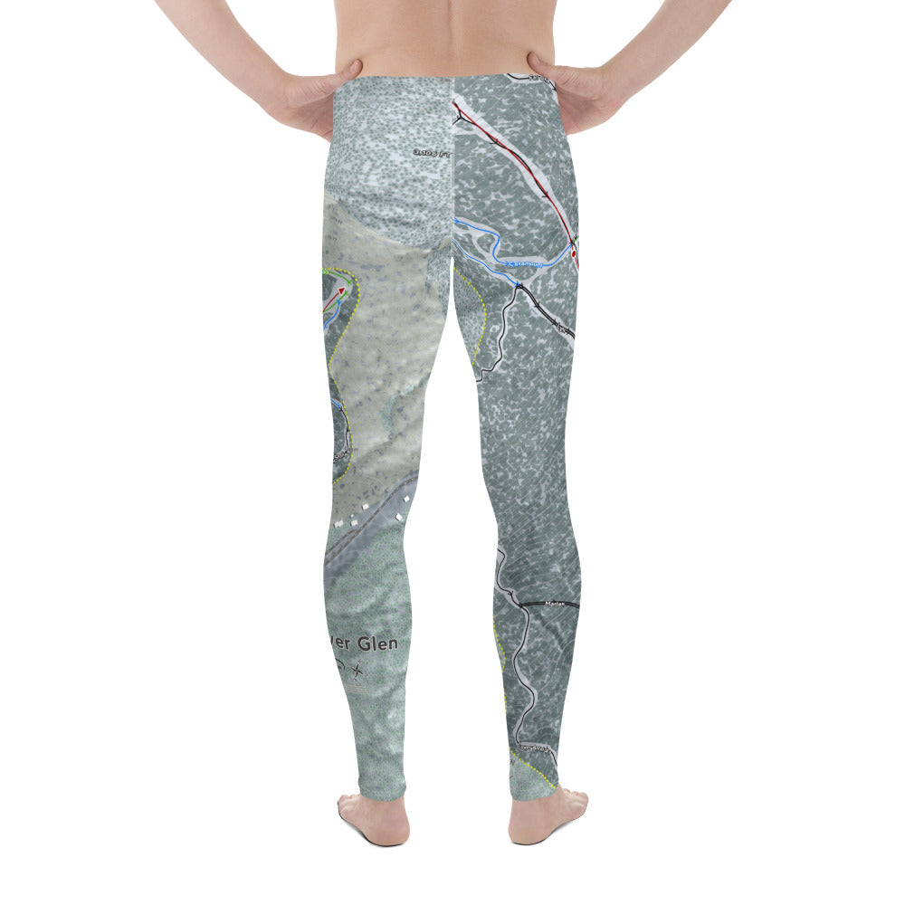 Mad River Glen, Vermont Ski Trail Map - Men's Base Layer Bottoms - Powderaddicts