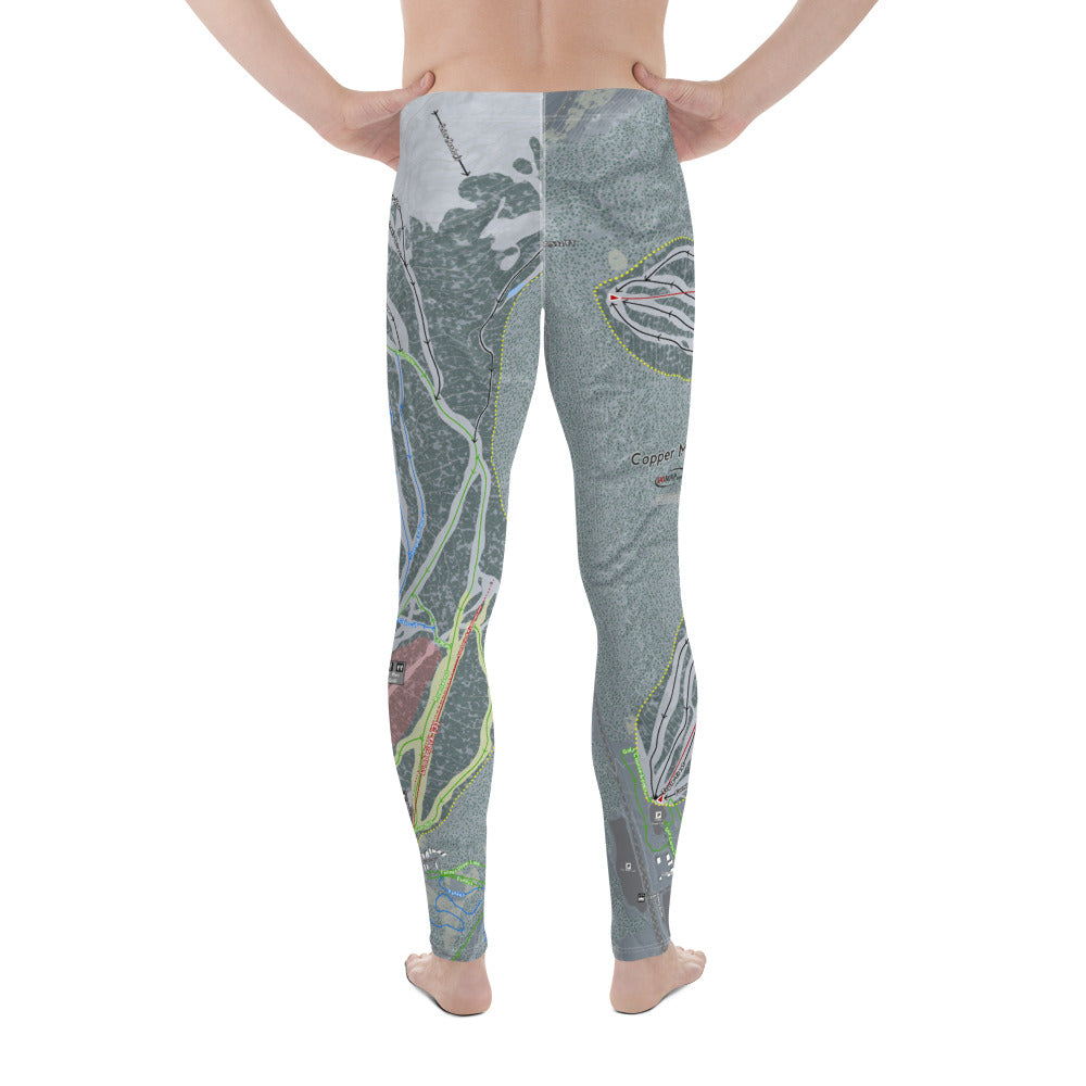 Copper Mountain, Colorado Ski Trail Map - Men's Base Layer Bottoms - Powderaddicts