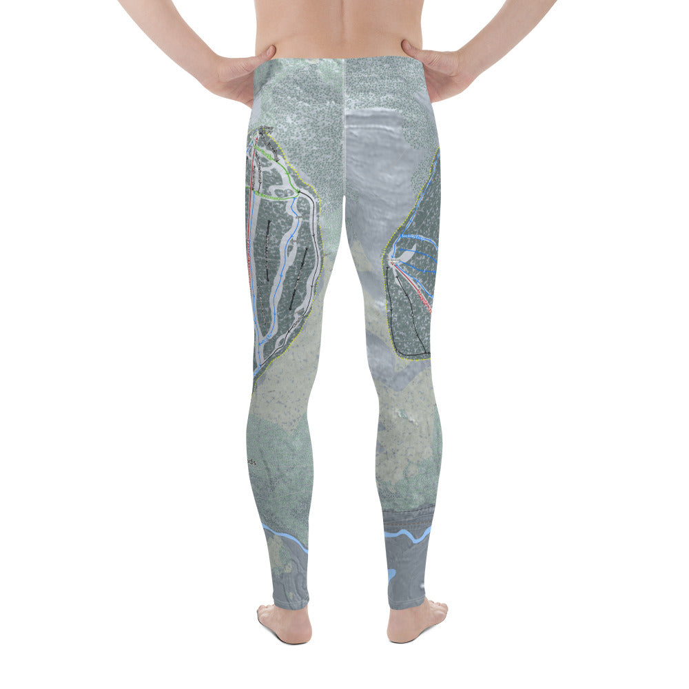 Bretton Woods, New Hampshire Ski Trail Map - Men's Base Layer Bottoms - Powderaddicts