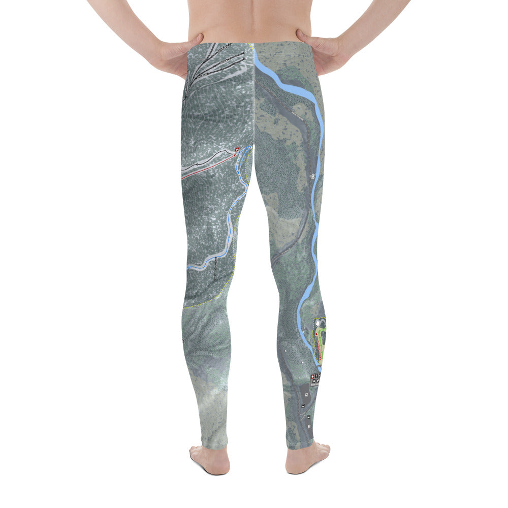 Whiteface, New York Ski Trail Map - Men's Base Layer Bottoms - Powderaddicts