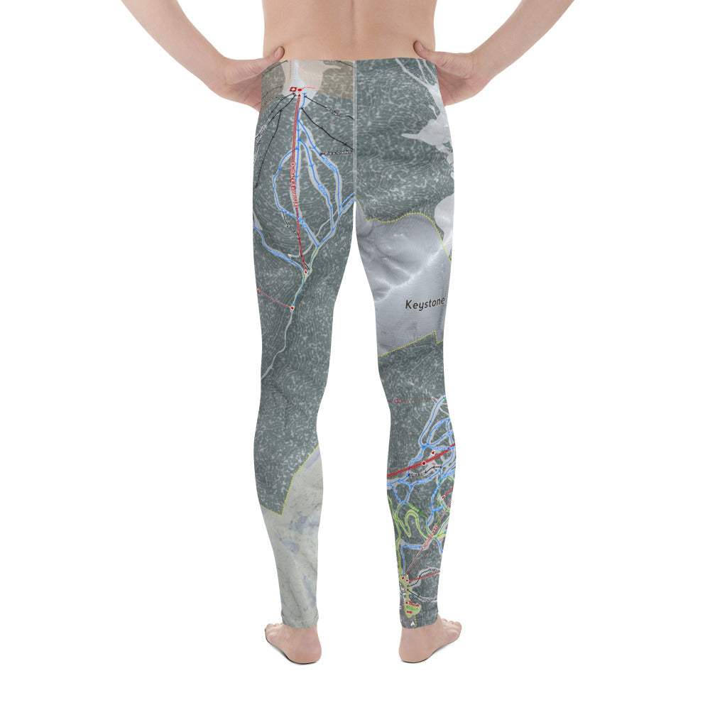 Keystone, Colorado Ski Trail Map - Men's Base Layer Bottoms - Powderaddicts