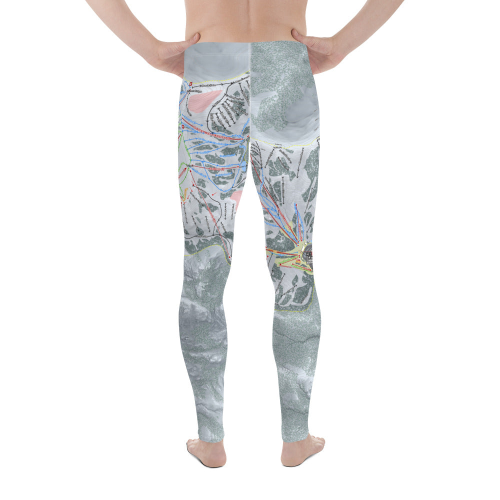 Alpine Meadows, California Ski Trail Map - Men's Base Layer Bottoms - Powderaddicts