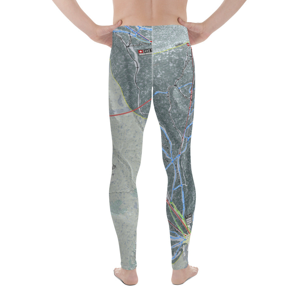 Sugarbush, Vermont Ski Trail Map - Men's Base Layer Bottoms - Powderaddicts