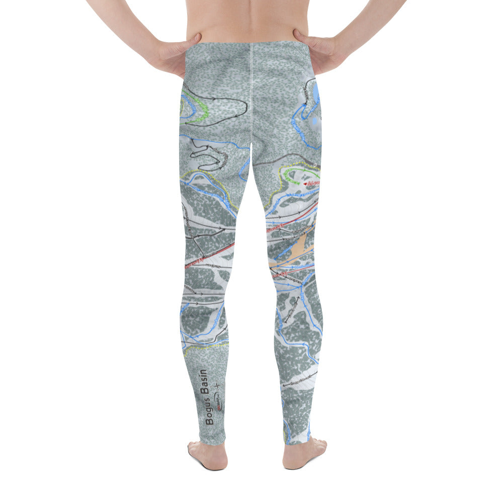 Bogus Basin, Idaho Ski Trail Map - Men's Base Layer Bottoms - Powderaddicts