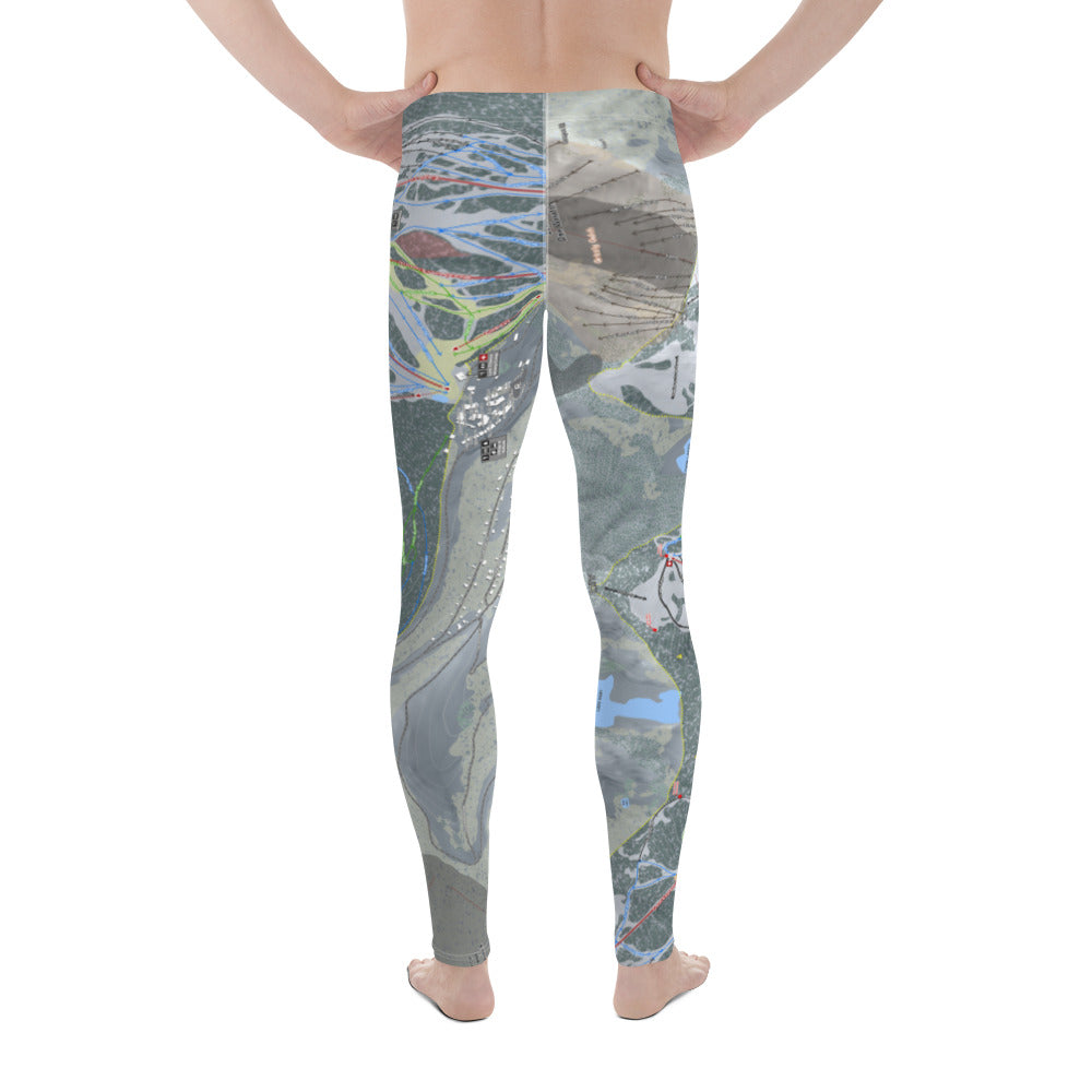 Big Cottonwood Canyon, Utah Ski Trail Map - Men's Base Layer Bottoms - Powderaddicts