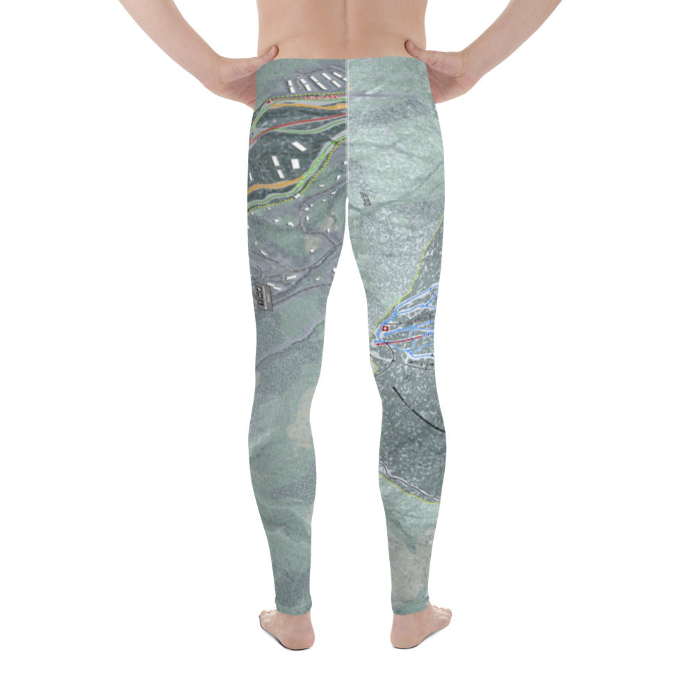 Burke Mountain, Vermont Ski Trail Map - Men's Base Layer Bottoms - Powderaddicts