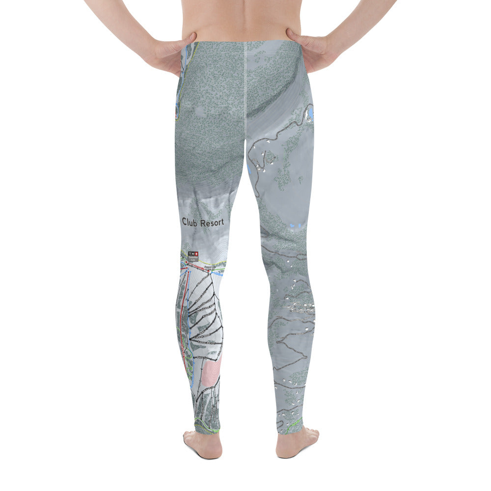 Yellowstone Club, Montana Ski Trail Map - Men's Base Layer Bottoms - Powderaddicts