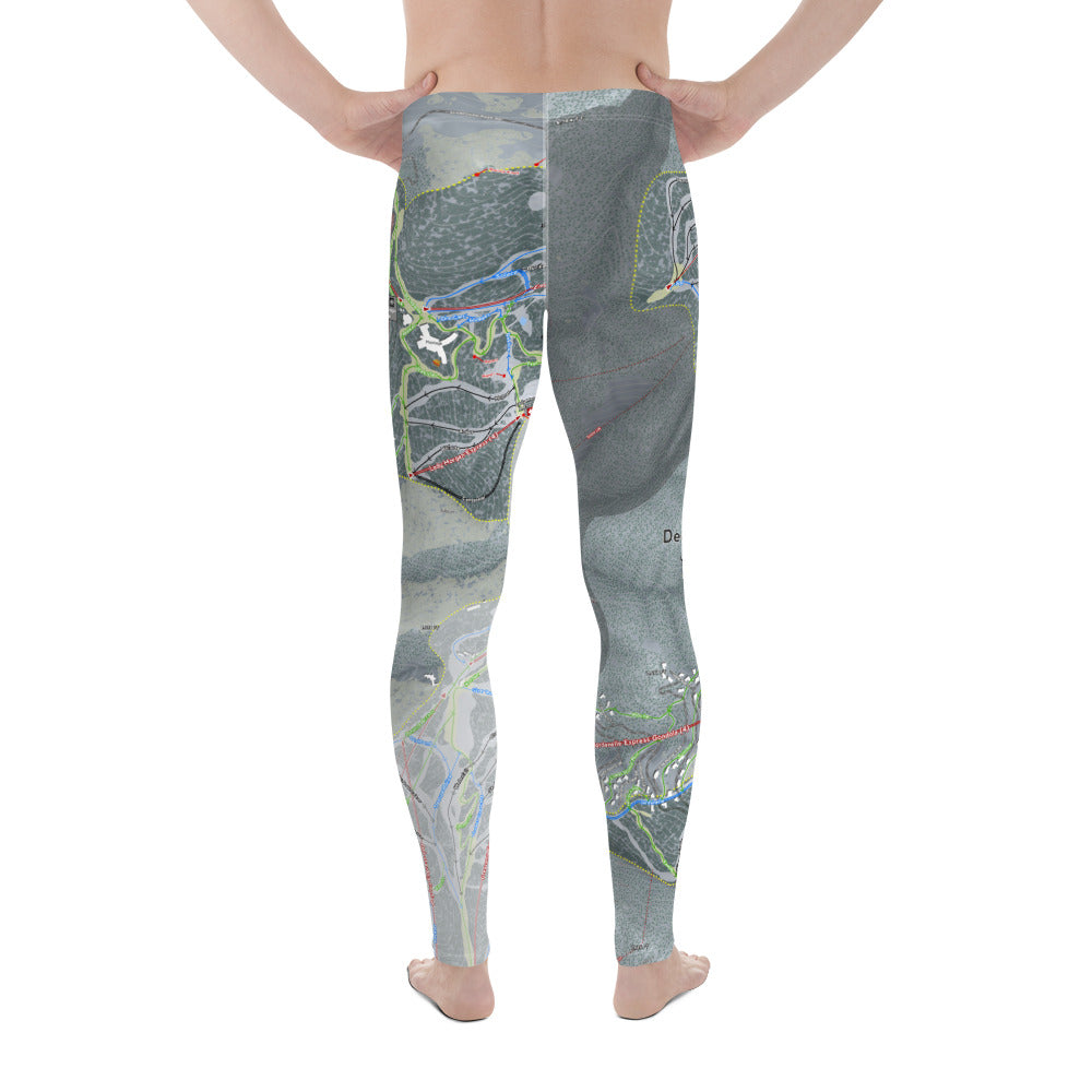 Deer Valley, Utah Ski Trail Map - Men's Base Layer Bottoms - Powderaddicts