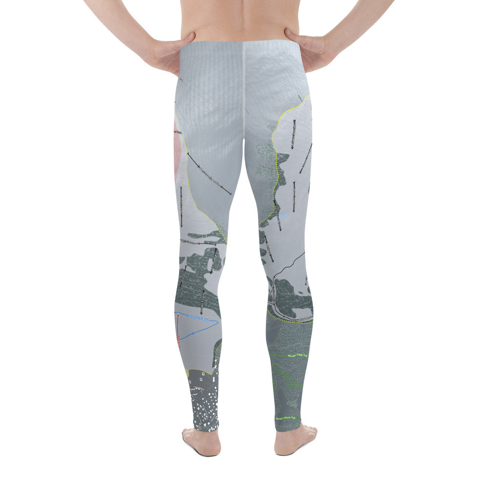 Alyeska, Alaska Ski Trail Map - Men's Base Layer Bottoms - Powderaddicts