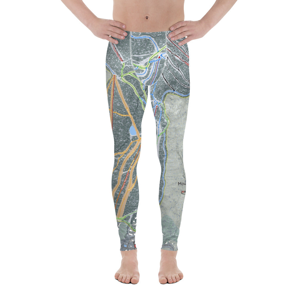 Mount Snow, Vermont Ski Trail Map - Men's Base Layer Bottoms - Powderaddicts