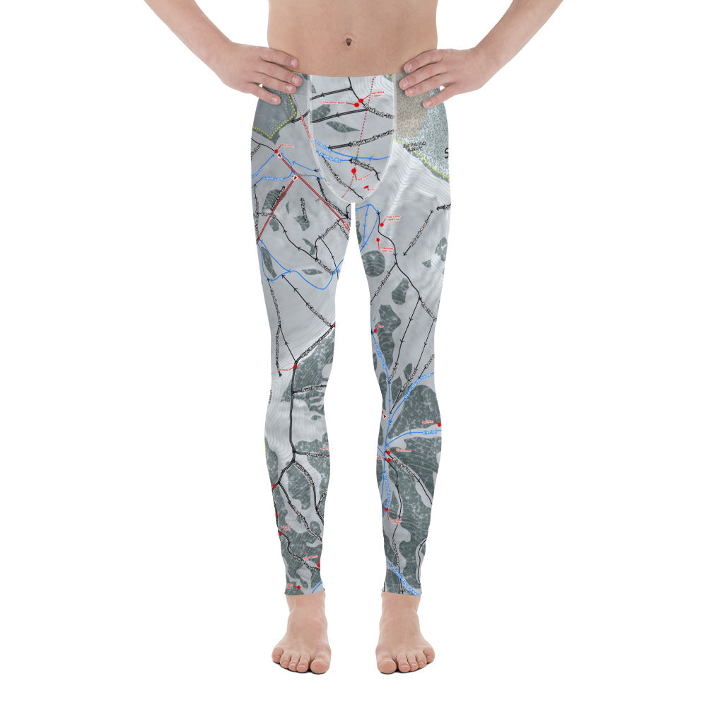 Snowbird, Utah Ski Trail Map - Men's Base Layer Bottoms - Powderaddicts