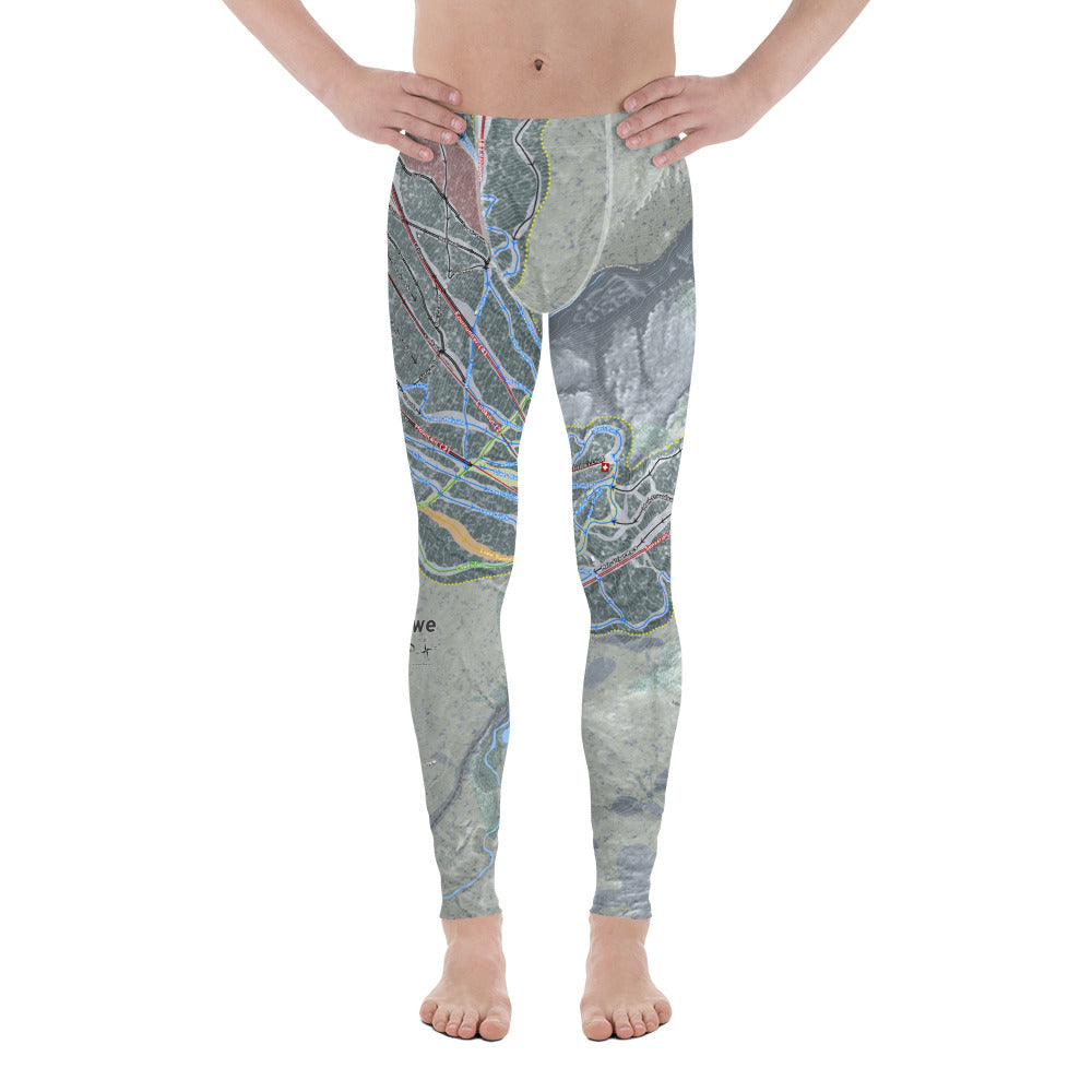 Stowe, Vermont Ski Trail Map - Men's Base Layer Bottoms - Powderaddicts