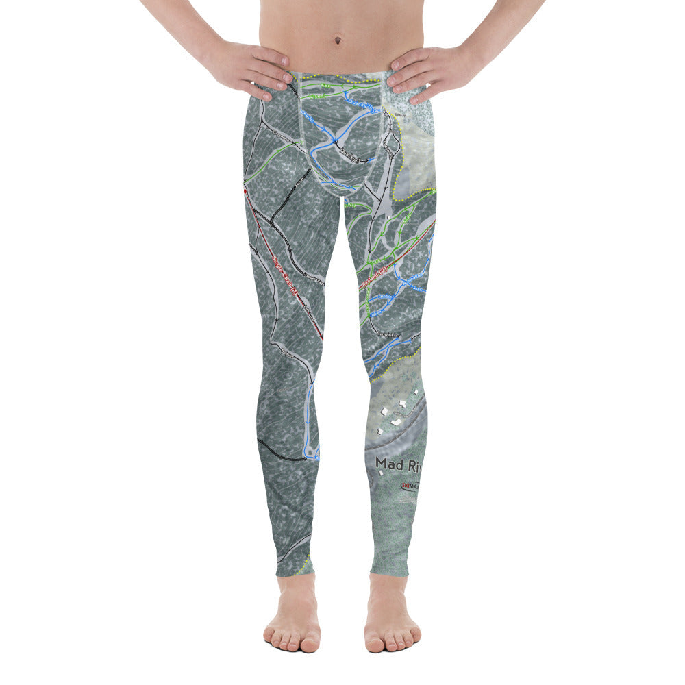 Mad River Glen, Vermont Ski Trail Map - Men's Base Layer Bottoms - Powderaddicts