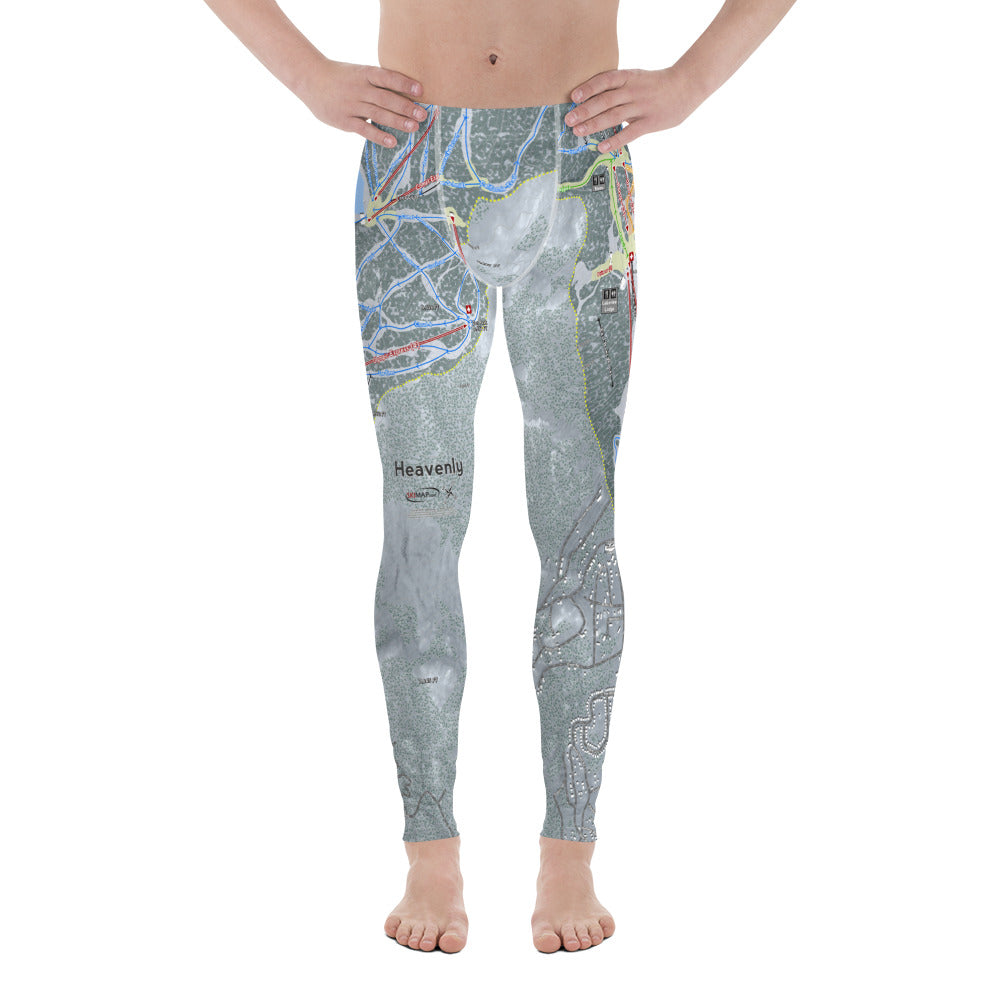 Heavenly, Nevada Ski Trail Map - Men's Base Layer Bottoms - Powderaddicts