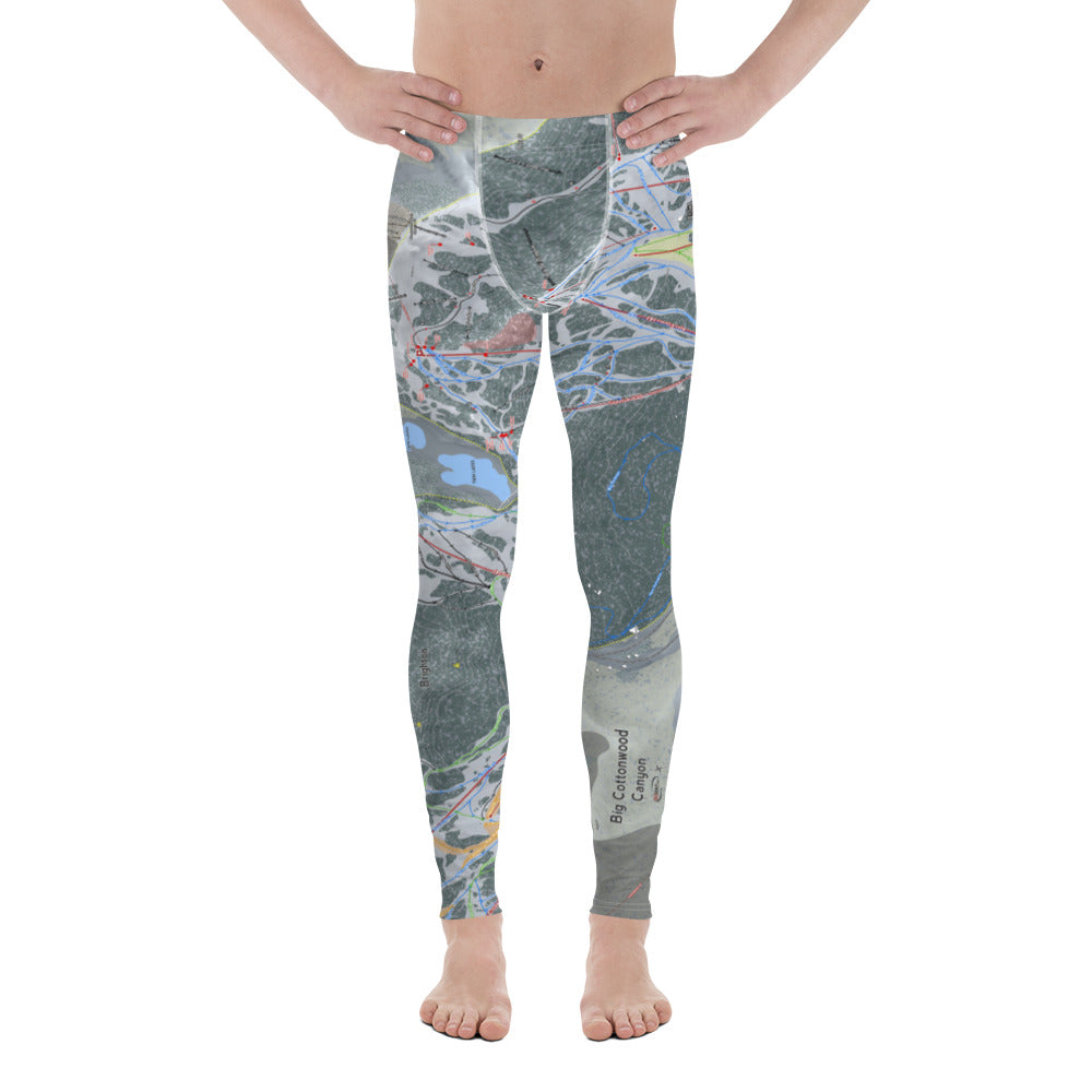 Big Cottonwood Canyon, Utah Ski Trail Map - Men's Base Layer Bottoms - Powderaddicts