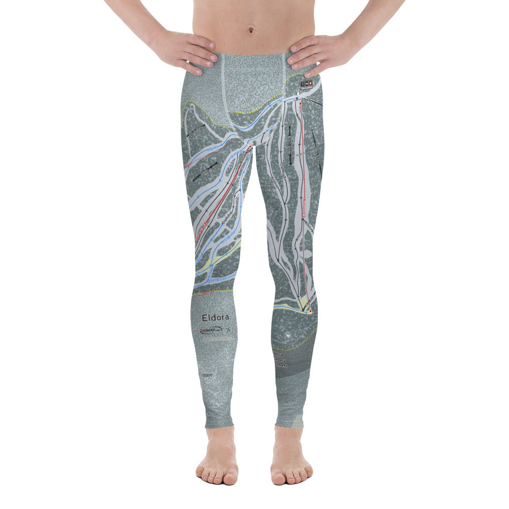 Eldora, Colorado Ski Trail Map - Men's Base Layer Bottoms - Powderaddicts