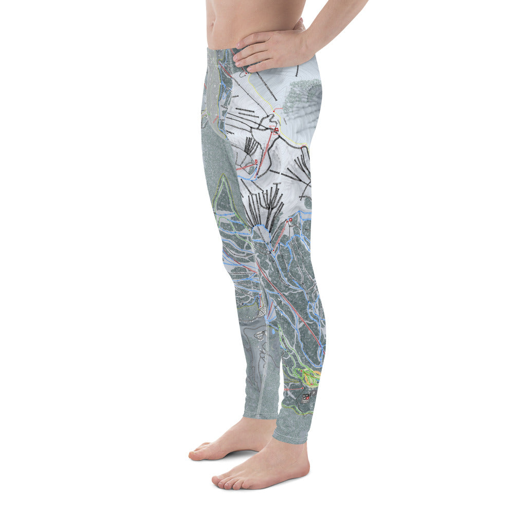 Big Sky, Montana Ski Trail Map - Men's Base Layer Bottoms - Powderaddicts