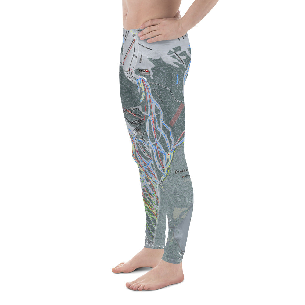 Breckenridge, Colorado Ski Trail Map - Men's Base Layer Bottoms - Powderaddicts