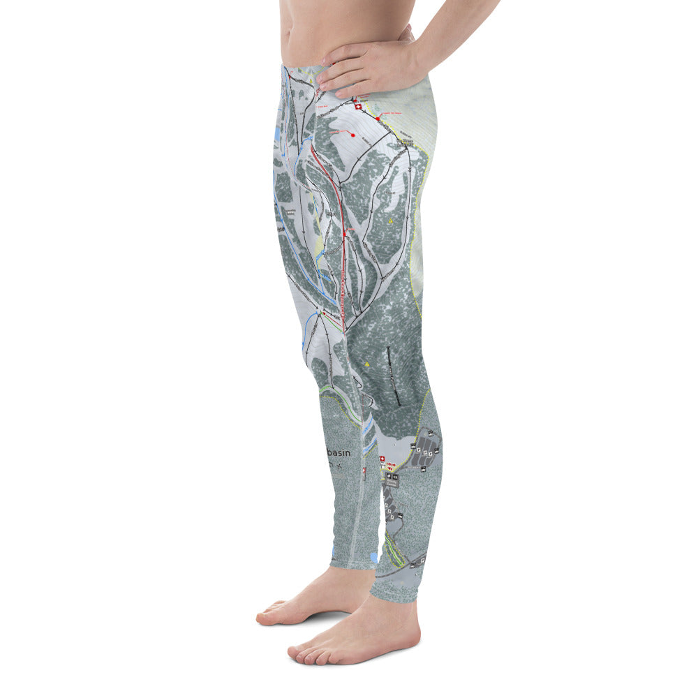 Snowbasin, Utah Ski Trail Map - Men's Base Layer Bottoms - Powderaddicts