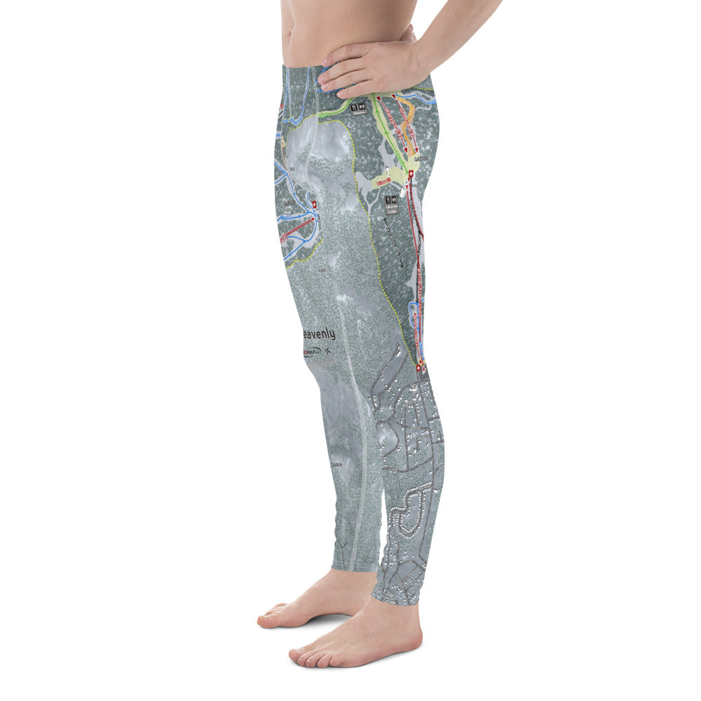 Heavenly, Nevada Ski Trail Map - Men's Base Layer Bottoms - Powderaddicts