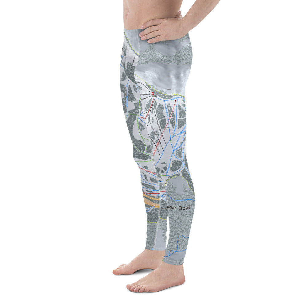 Sugar Bowl, California Ski Trail Map - Men's Base Layer Bottoms - Powderaddicts