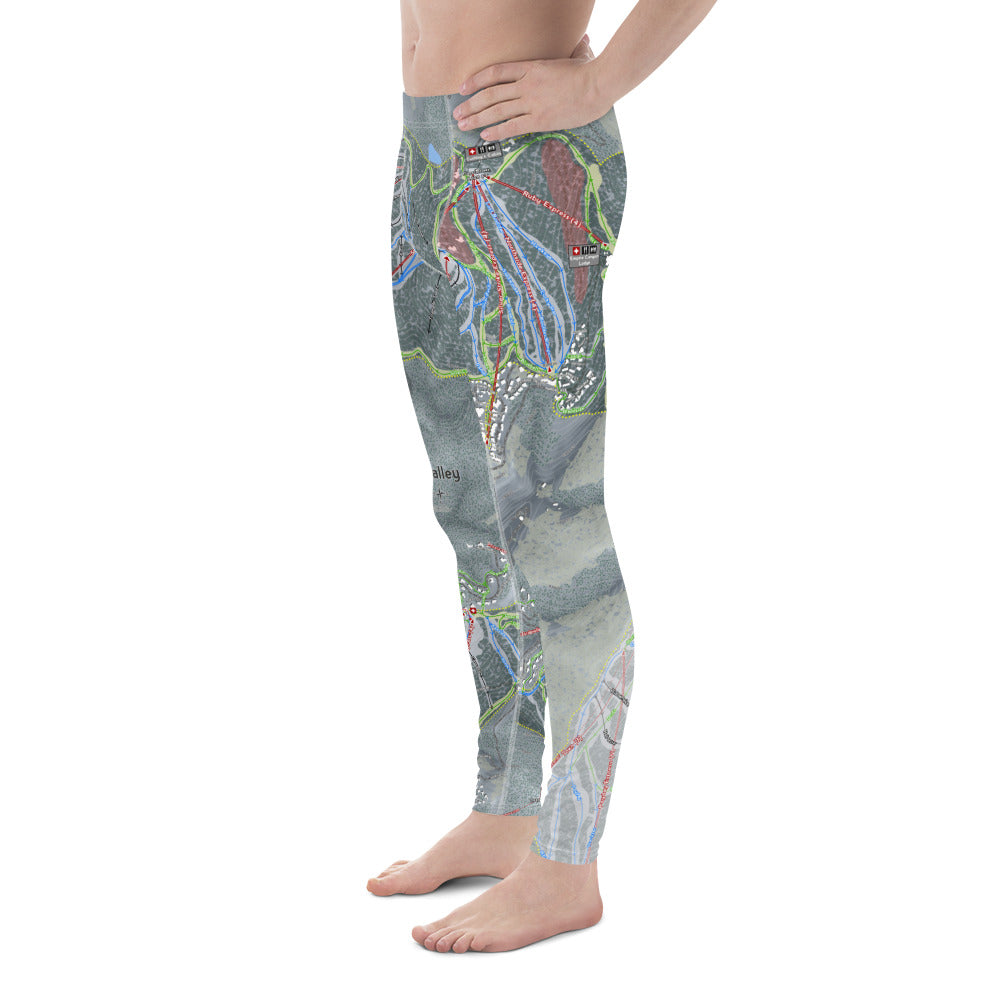 Deer Valley, Utah Ski Trail Map - Men's Base Layer Bottoms - Powderaddicts