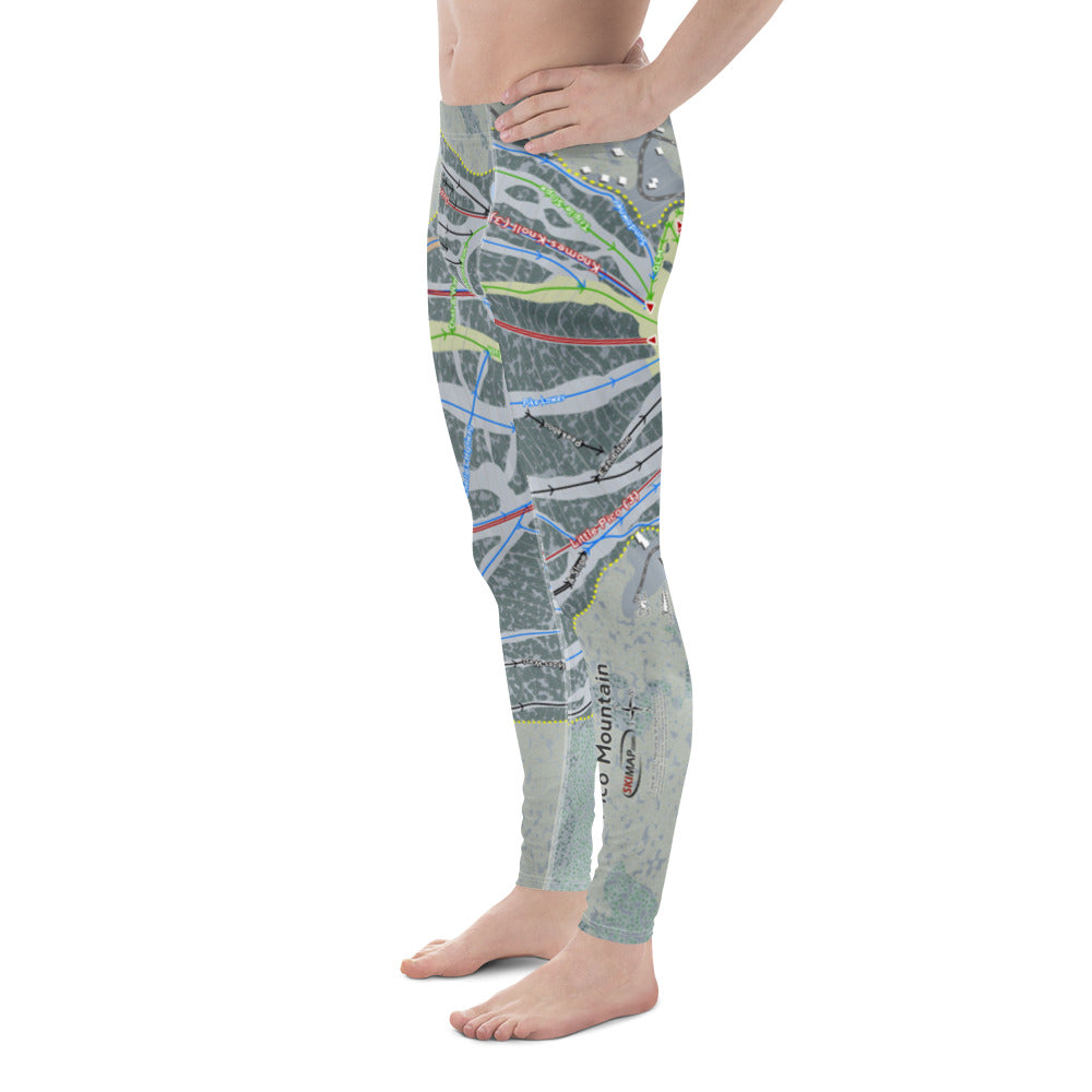 Pico Mountain, Vermont Ski Trail Map - Men's Base Layer Bottoms - Powderaddicts