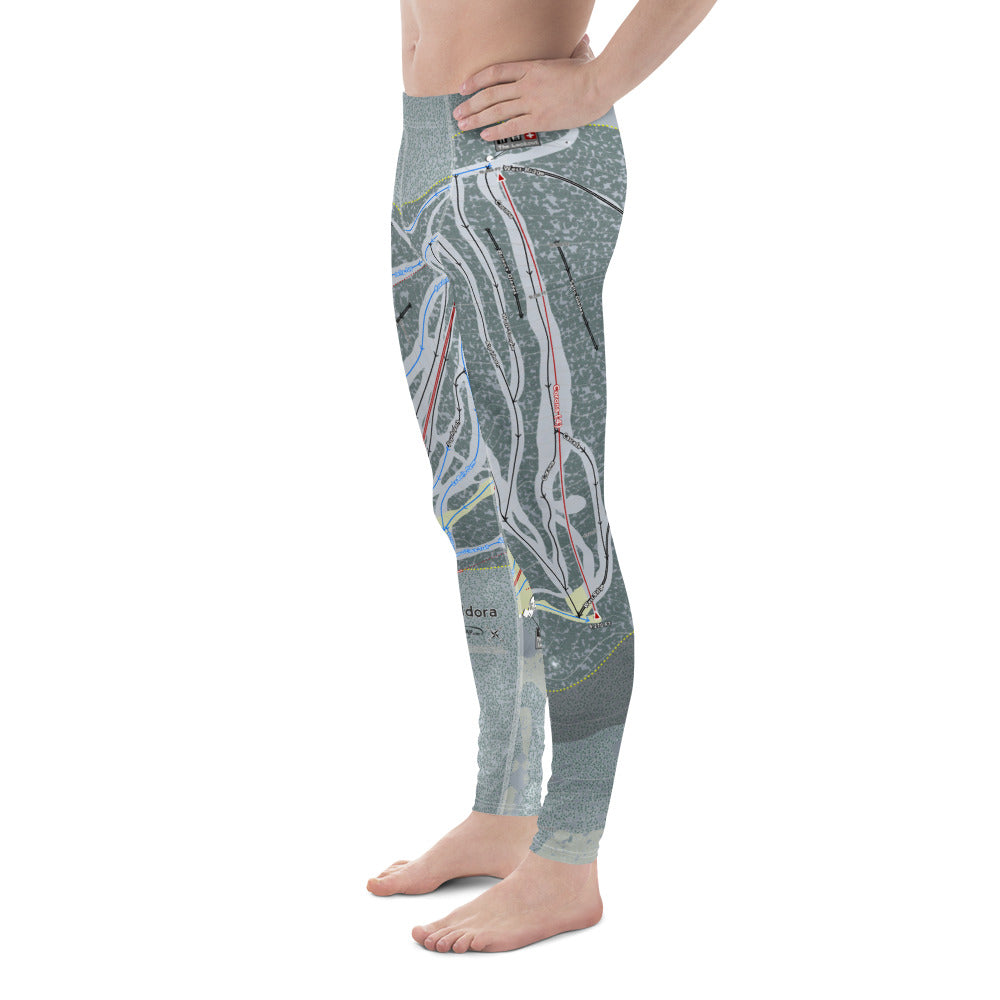 Eldora, Colorado Ski Trail Map - Men's Base Layer Bottoms - Powderaddicts