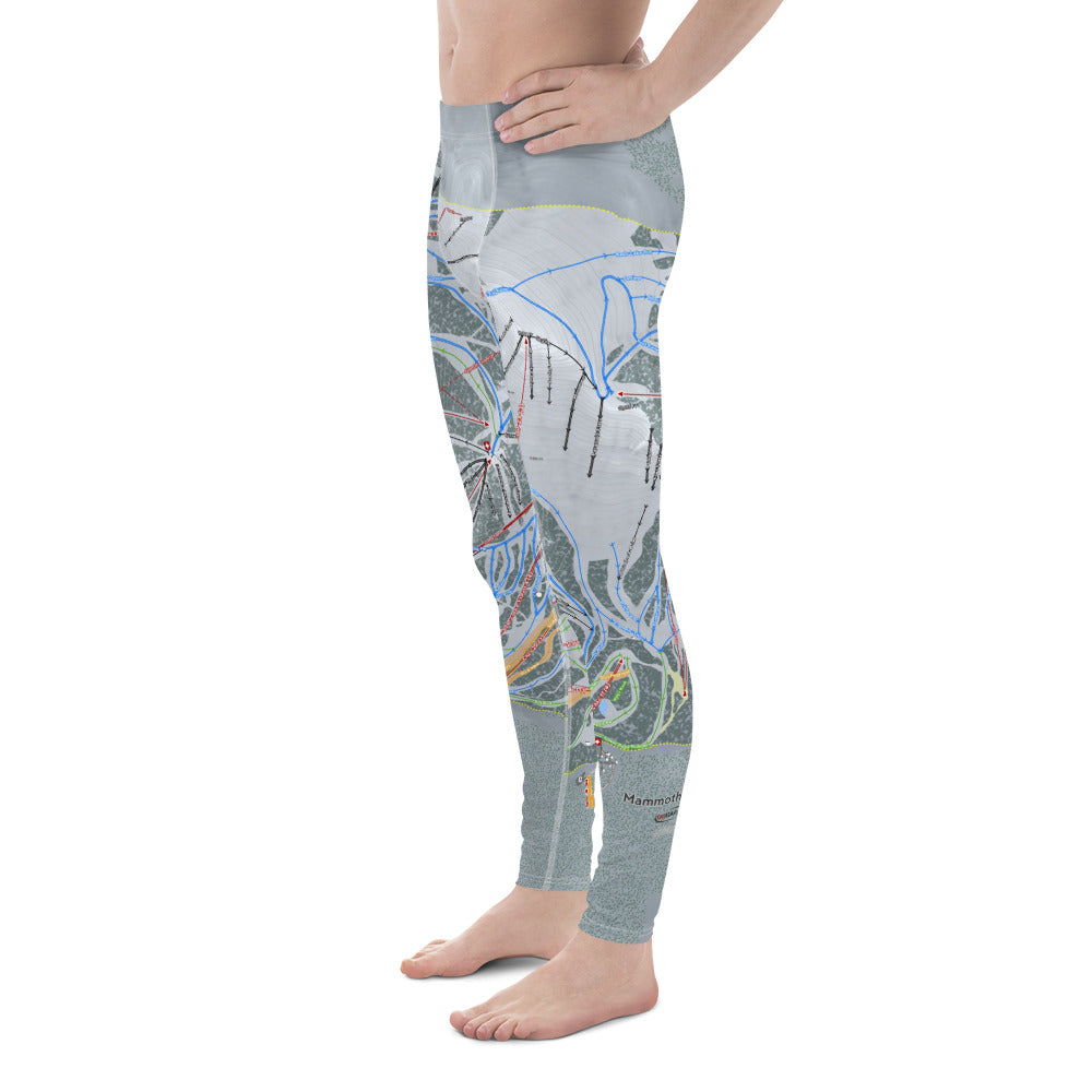 Mammoth Mountain, California Ski Trail Map - Men's Base Layer Bottoms - Powderaddicts