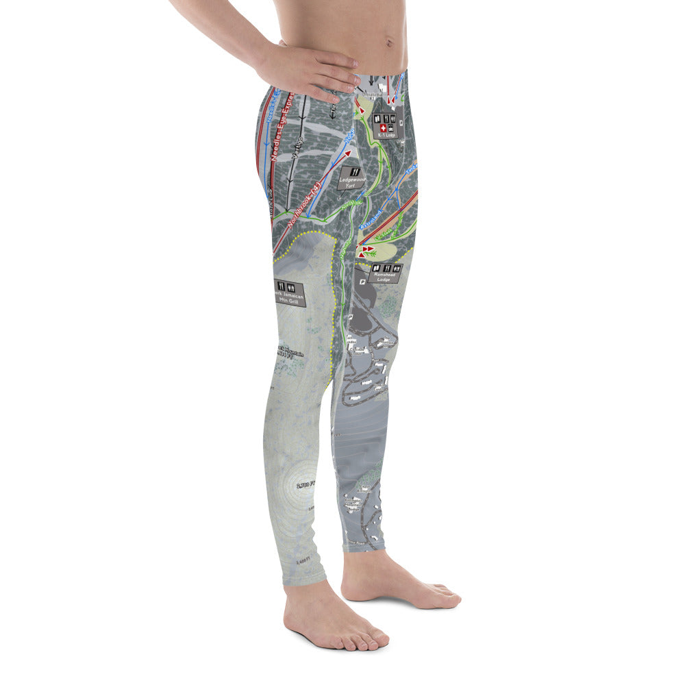 Killington, Vermont Ski Trail Map - Men's Base Layer Bottoms - Powderaddicts