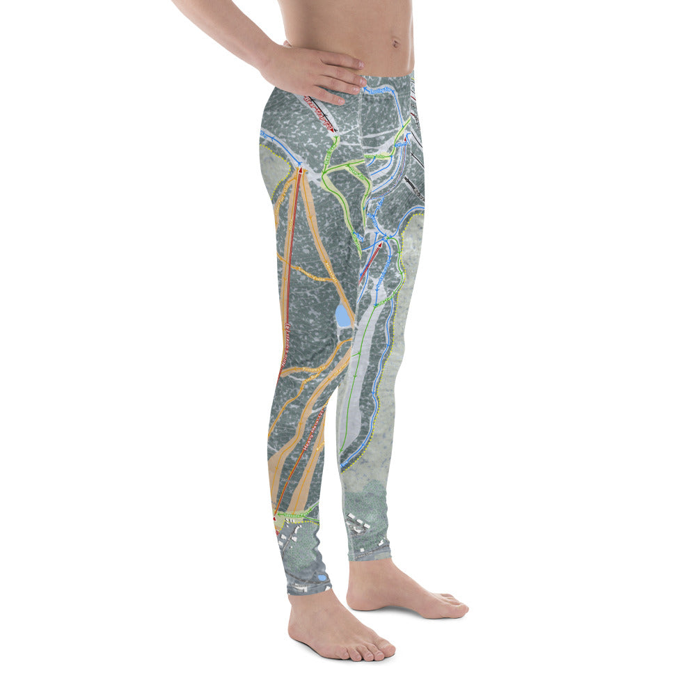 Mount Snow, Vermont Ski Trail Map - Men's Base Layer Bottoms - Powderaddicts