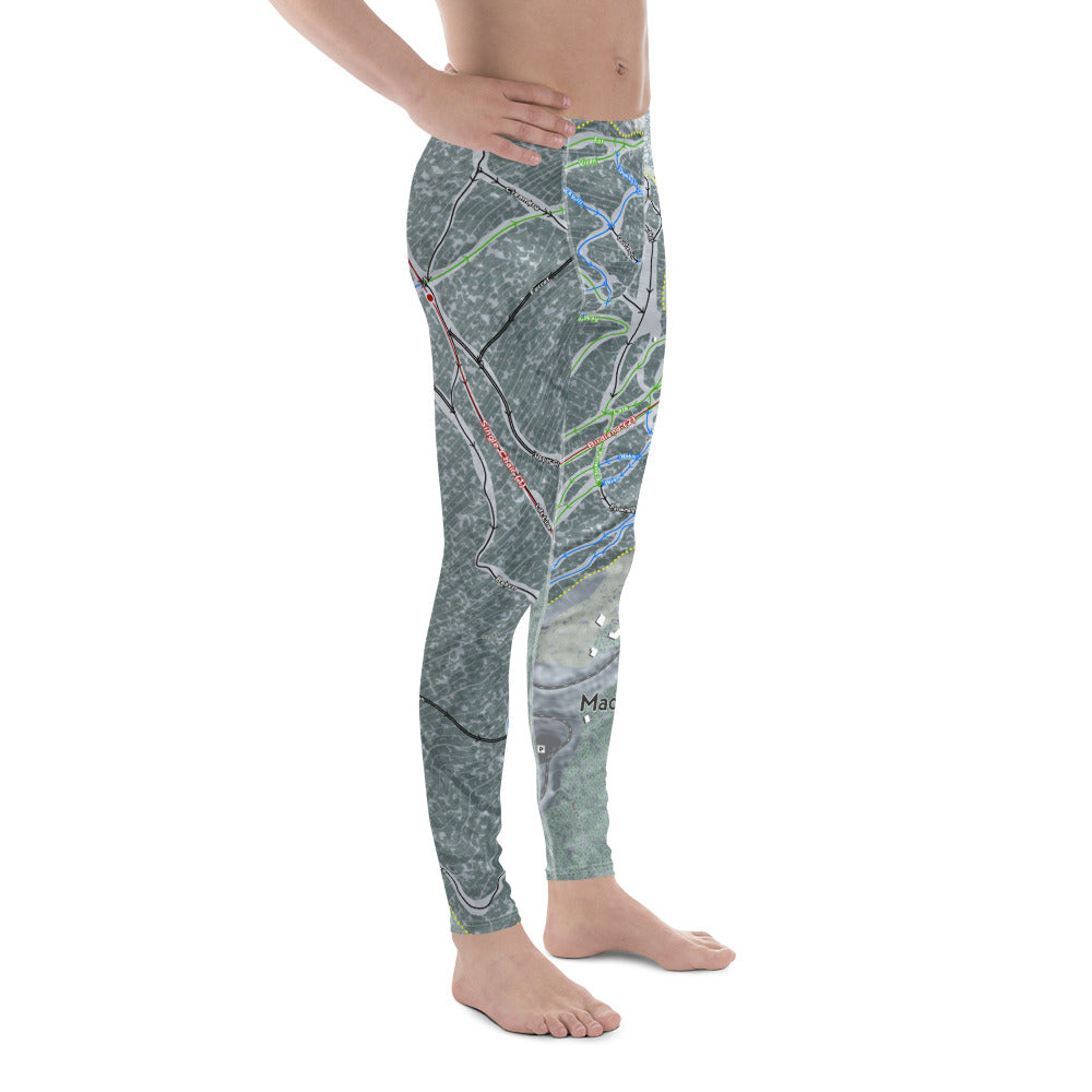 Mad River Glen, Vermont Ski Trail Map - Men's Base Layer Bottoms - Powderaddicts