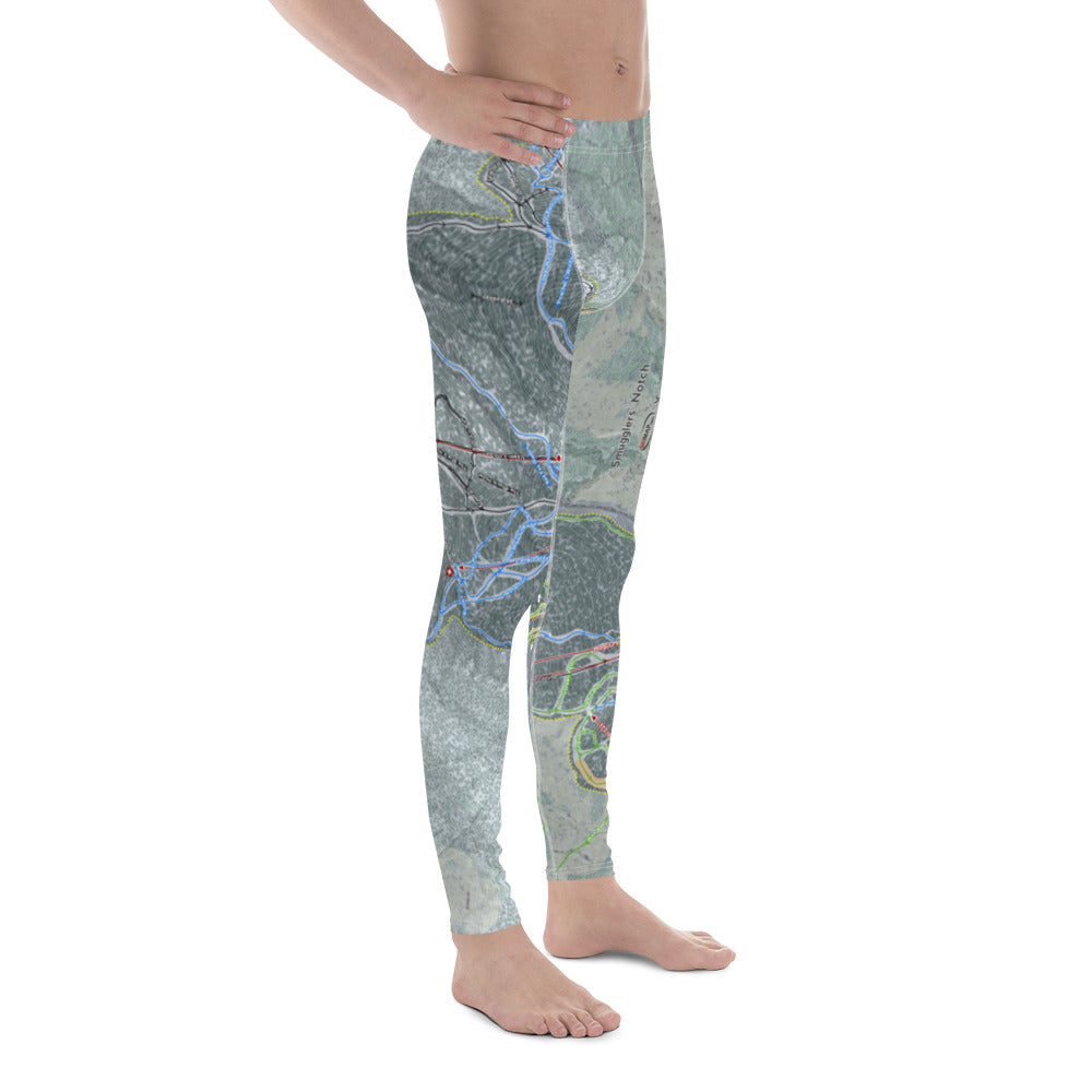 Smuggler's Notch, Vermont Ski Trail Map - Men's Base Layer Bottoms - Powderaddicts