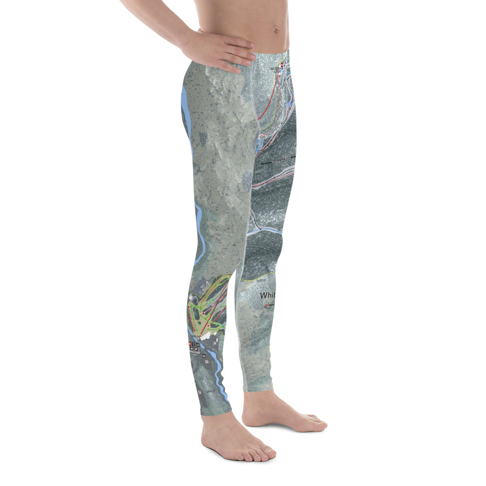 Whiteface, New York Ski Trail Map - Men's Base Layer Bottoms - Powderaddicts