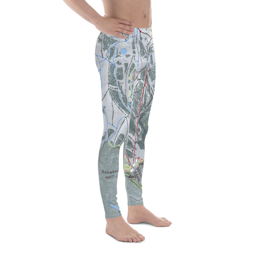 Snowbasin, Utah Ski Trail Map - Men's Base Layer Bottoms - Powderaddicts