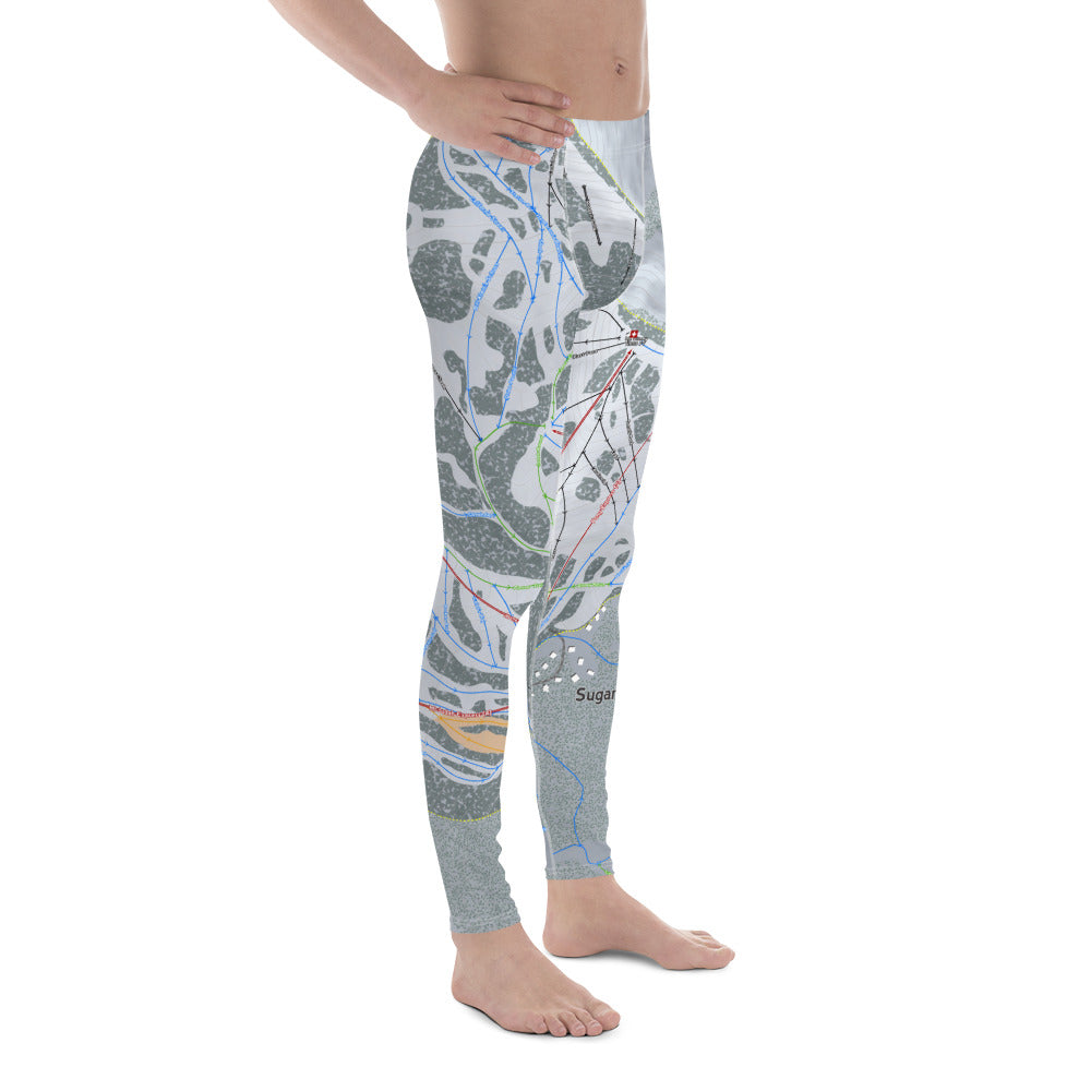 Sugar Bowl, California Ski Trail Map - Men's Base Layer Bottoms - Powderaddicts