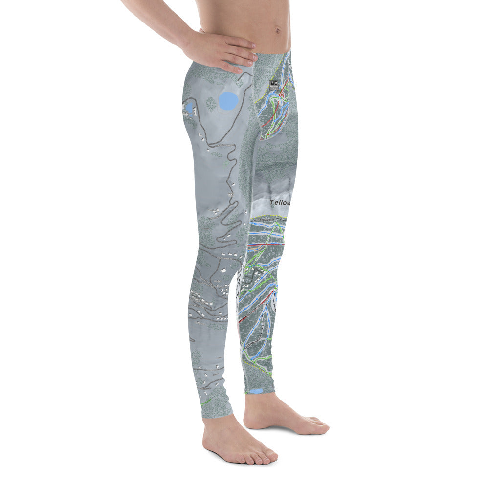 Yellowstone Club, Montana Ski Trail Map - Men's Base Layer Bottoms - Powderaddicts