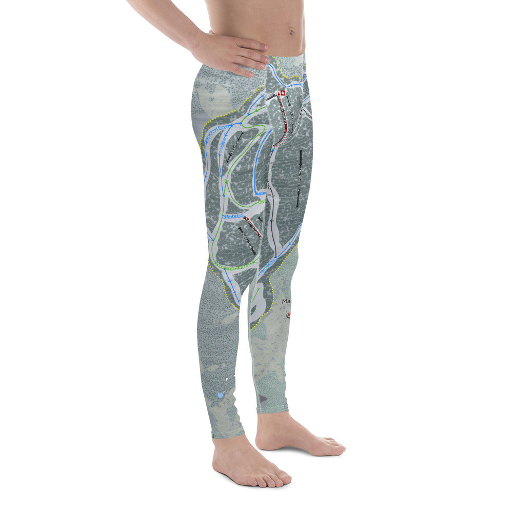 Magic Mountain, Vermont Ski Trail Map - Men's Base Layer Bottoms - Powderaddicts