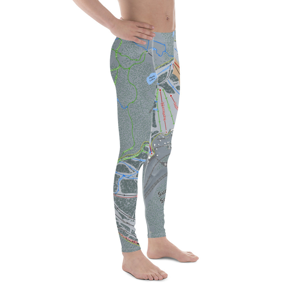 Summit At Snoqualmie, Washington Ski Trail Map - Men's Base Layer Bottoms - Powderaddicts