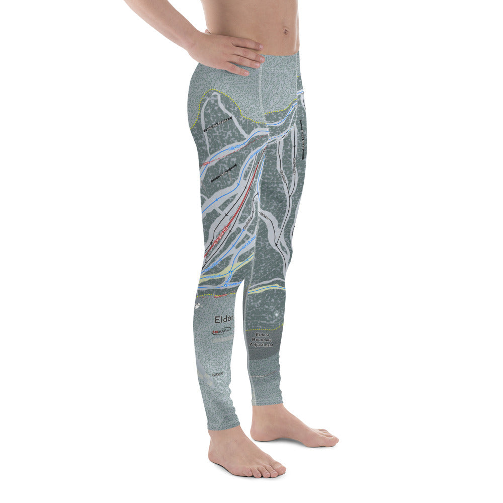 Eldora, Colorado Ski Trail Map - Men's Base Layer Bottoms - Powderaddicts