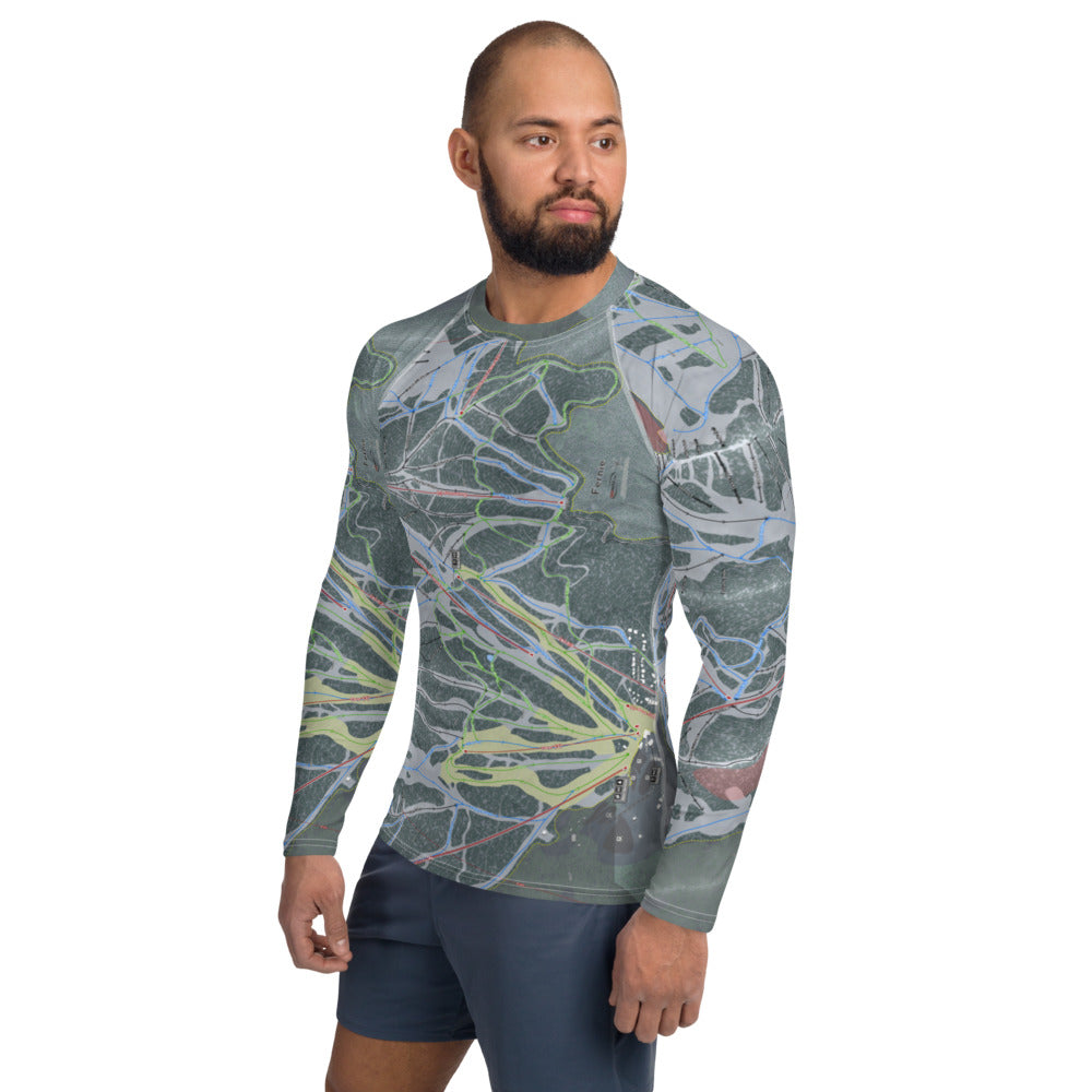 FERNIE, BRITISH COLUMBIA SKI TRAIL MAP MEN'S BASE LAYER TOP - Powderaddicts