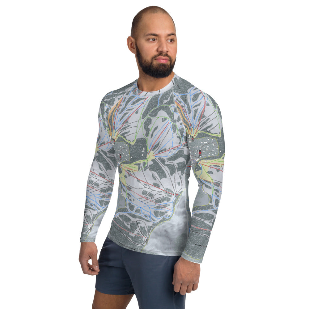 Sugar Bowl, California Ski Trail Map Men's Base Layer Top - Powderaddicts