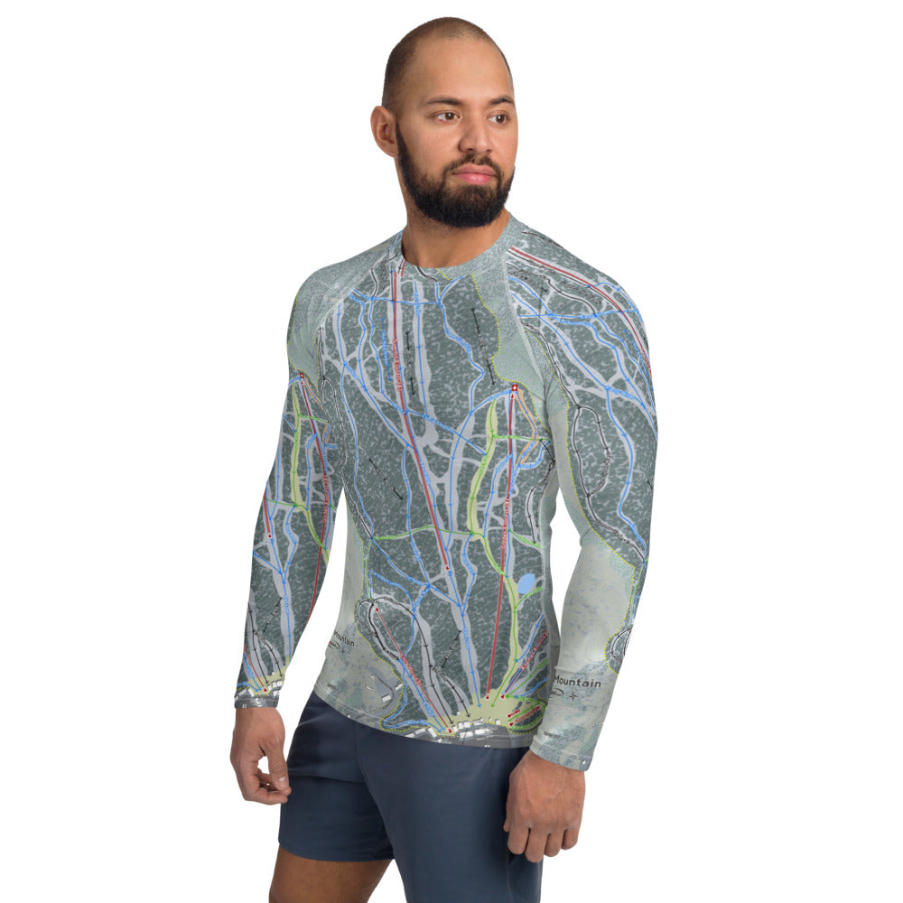 Pico Mountain, Vermont Ski Trail Map Men's Base Layer Top - Powderaddicts